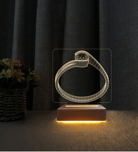 Yüzük Lamba 3d Led Masa Lambası Kişiye Özel İsimli Led Lamba