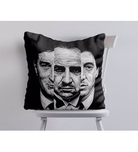 BK Home Godfather Baba Tasarımlı Beyaz Yastık-5