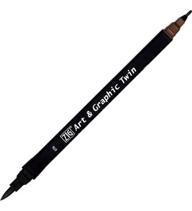 Zig Art & Graphic Twin Marker Çizim Kalemi 76 Vandyke Brown 