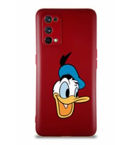 Realme 7 Pro Soft Premier Kapak Donald Duck-A Tasarımlı Silikon Kılıf - Mürdüm (Şeffaf)