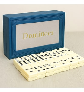 Deri Kutulu Domino Oyunu – Şık Tasarım – Dayanıklı Malzeme – 20 cm (Karışık)