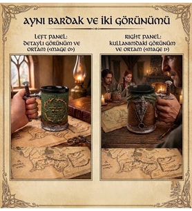 DÜKKAN DESİGN ÖZEL TASARIM HOBİT SERAMİK KUPA