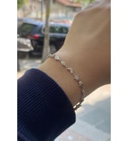Gümüş ay göz yıldız ve el model taşlı bileklik cm46e42d98