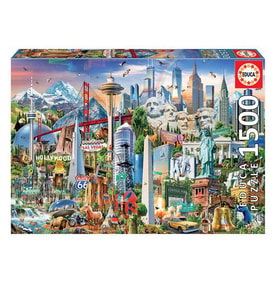 Educa Puzzle 1500 Parça Kuzey Amerika Sembolleri 17670