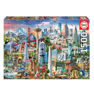 Educa Puzzle 1500 Parça Kuzey Amerika Sembolleri 17670