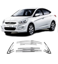 Hyundai Accent Blue Cam Çıtası Komple Set Çerçevesi Kromu Nikelajı