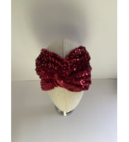 Kırmızı Pullu Payetli Bandana