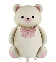 Beysüs Ayıcık Teddy Folyo Balon Pembe Papyonlu