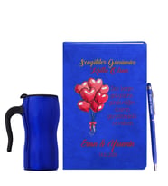 Sevgililer Gününe Özel Mavi Defter Kalem & Termos Mug Hediye Seti 28