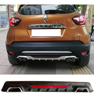 Renault Captur Siyah Difüzör Difizör Kare Egzoz Görünüm Reflektörlü