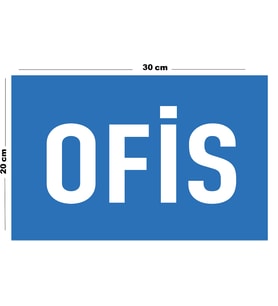 Metal Ofis 20cm x 30cm A4 Büyüklüğünde Uyarı Levhası Yönlendirme Tabelası