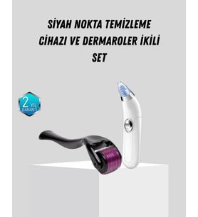 Dermaroller Ve Vakumlu Siyah Nokta Temizleme Cihazı 2’Li Cilt Bakım Seti