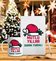 Yılbaşı İçin Kişiye Özel Defter Kalem & Kupa Hediye Seti