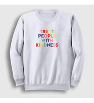 Presmono Unisex Beyaz Treat People With Kindness Harry Styles Sweatshirt 318878tt (Beyaz)