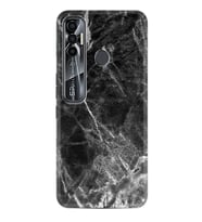 Tecno Spark 6 6 Go 8C 8 Pro 7 7 Spark 9 Pro Kılıf Desemli Silikon Kara Mermer 1375
