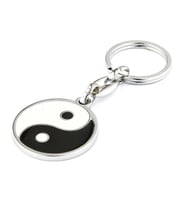 Unisex Ying Yang Siyah Beyaz Tasarımlı Anahtarlık ''NewLifePromosyon'' MDL281