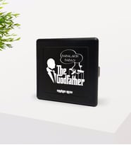 BK Gift Kişiye Özel Babaların Babası Tasarımlı Siyah Metal Sigara Tabakası-3