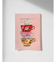 Çerçevesiz Poster Pastel Ev Hali (Çok Renkli)