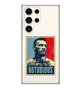 Samsung Galaxy S24 ULTRA Uyumlu Conor Mcgregor Notorious Desenli Şeffaf Telefon Kılıfı