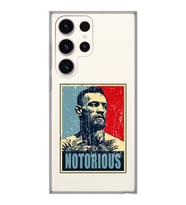 Samsung Galaxy S24 ULTRA Uyumlu Conor Mcgregor Notorious Desenli Şeffaf Telefon Kılıfı