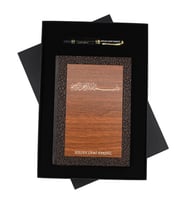 Kişiye Özel Besmele-i Şerif İşlemeli Lüks Ahşap Defter ve Metal - Besmele Kutulu Set