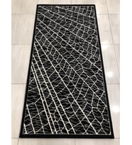Saray Halı Simin 10938 B 100X200 Siyah Gri 2 Metre Yolluk !