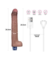 10.5" REAL SOFTEE Rechargeable Silicone Vibrating Dildo
