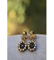 STONEAGE Safir ve Zirkon Taşlı Otantik Bayan Küpe