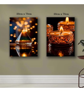 mum otantik ortam tablo resim kanvas 2 adet 50x70