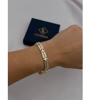 VIP Geometrik Motifli Gold 19+2 CM Ayarlanabilir Link Bileklik