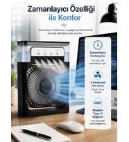 Su Hazneli Püskürtmeli Fan 1-3-5 Püskürtme Seçeneği, Type-C Güç Girişi
