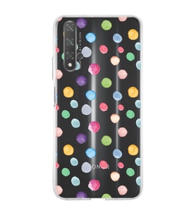 PrintiFy Huawei Honor 20 ile Uyumlu 1mm Slim Fit Water Color 6 Baskılı Şeffaf  Kılıf