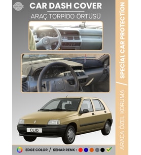 RENAULT CLIO 1 (1994-1998) Torpido Örtüsü Ön Göğüs Koruma Torpido Koruma Araca Özel Tam Uyum