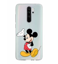 Xiaomi Redmi Note 8 Pro Uyumlu Kapak Mickey Mouse Tasarımlı Şeffaf Silikon Kılıf