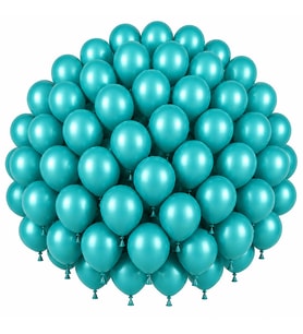 Turkuaz Renk Lateks Pastel Balon (30 cm) - 100 Adet