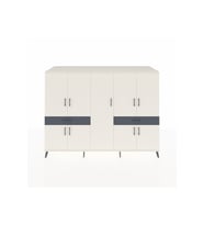 Kronos Dolap 12 Raflı 2 Çekmeceli 8 Kapaklı 220x59x163 Aytaşı-Aytaşı/Antrasit