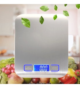 Pratik Tf 1002 Hassas Ölçümlü Maksimum 5 Kg Kapasiteli Led Ekran Platin Dijital Mutfak Tartısı