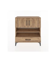 Arges Şifonyer 4 Raflı Tek Çekmeceli 2 Kapaklı 88x30x96 Çam-Çam