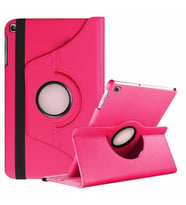 Samsung Galaxy Tab A7 Lite 8.7" T220 T225 T227 Kılıf 360 Dönebilen Standlı Case (Koyu Pembe)