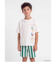 LCW Kids Beyaz Baskılı Erkek Çocuk Takım