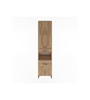 Hyperion Dolap 4 Raflı 3 Çekmeceli 4 Kapaklı 60x44x243 Çam-Çam