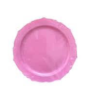 Omeyva Davet Parti Sunum Doğum Günü Pembe Renkli Sert Plastik Mika Tabak - 26 Cm. - 6 Adetlik Paket