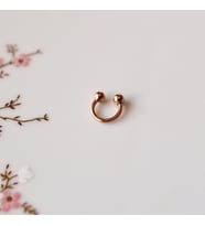 İki Ucu Toplu Smiley Piercing 6 mm Tragus, Helix Kıkırdak Lob (Çok Renkli)