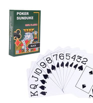 Siyah Pvc Plastik Su Geçirmez iskambil Poker Oyun Kağıdı cin444sy