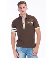 T8507 DEWBERRY T-SHIRT-KAHVE