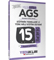 2025 MEB AGS Eğitimin Temelleri ve Türk Milli Eğitim Sistemi Tamamı Çözümlü 15 Deneme Yediiklim