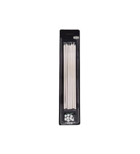 13 Cm Metalik Sedef Mum 6'lı M596