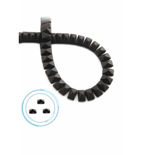 Hematit Doğal Taş Mat Siyah Piramit Kesim 8x5mm Dizi [AA]