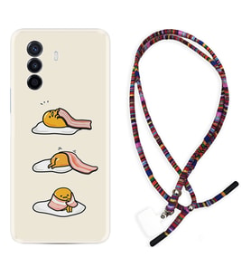Huawei Nova Y70 Y90 Nova 9 SE  Kılıf Boyun Asklı Rasta Silikon Sweety Egg 1322