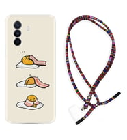 Huawei Nova Y70 Y90 Nova 9 SE  Kılıf Boyun Asklı Rasta Silikon Sweety Egg 1322